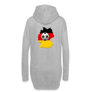 Deutschland Fussball Design - Hoodie-Kleid - Grau meliert - Hinten