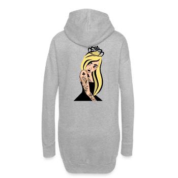Punk Klee Dame - Hoodie-Kleid - Grau meliert - Hinten