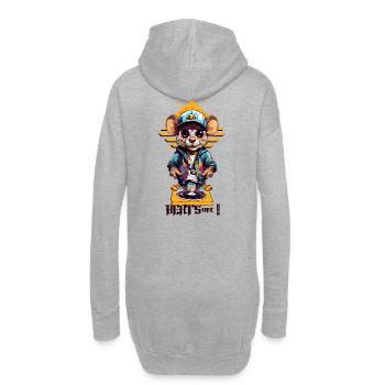 DJ Ratte - Hoodie-Kleid - Grau meliert - Hinten