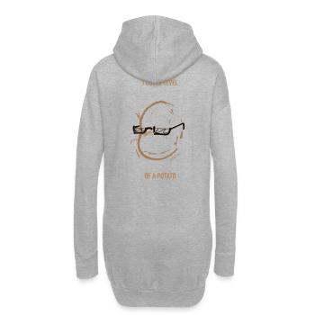 Drôle de patate : faible QI - Sweat-shirt à capuche long Femme - gris chiné - Dos