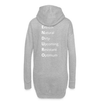 Lettrage enduro - Sweat-shirt à capuche long Femme - gris chiné - Dos