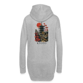 Kyoto Japan Pagoda Street Art - Hoodie-Kleid - Grau meliert - Hinten