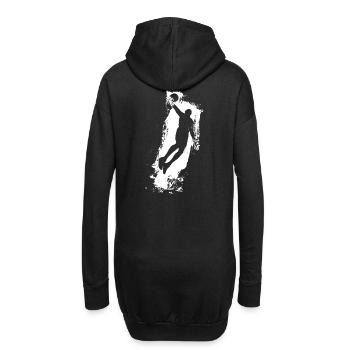 Basketball Air Man Weiß - Hoodie-Kleid - Schwarz - Hinten