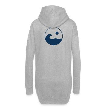 Circle Waves Sun Logo - Sweat-shirt à capuche long Femme - gris chiné - Dos
