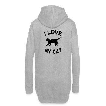 Chat Chats Chat Ami Chat Dame ChatOn - Sweat-shirt à capuche long Femme - gris chiné - Dos