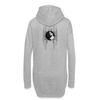 Femme Fatale Xarah Design 3 - Hoodie-Kleid - Grau meliert - Hinten