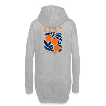 Papa 2025 - Sweat-shirt à capuche long Femme - gris chiné - Dos