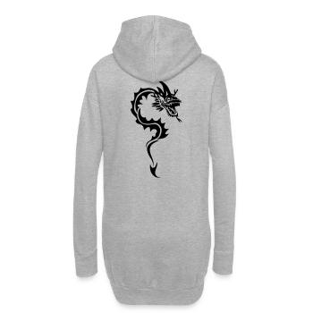 tatouage1 Tribal Drachen - Hoodie-Kleid - Grau meliert - Hinten