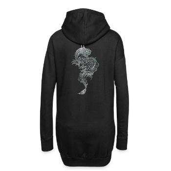 Drachen Fantasy Drachen Geist Reptilien Bestien - Hoodie-Kleid - Schwarz - Hinten
