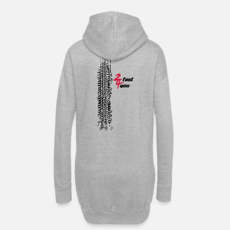 2fast4you - Hoodie-Kleid - Grau meliert