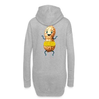 Banane Banane Fruit Fruits Exotiques - Sweat-shirt à capuche long Femme - gris chiné - Dos