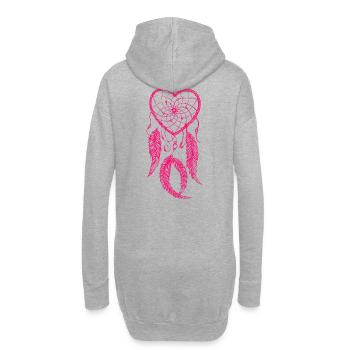 Traumfänger - Hoodie-Kleid - Grau meliert - Hinten