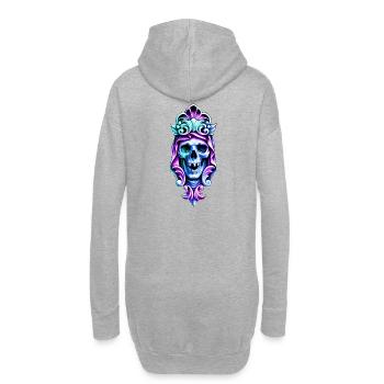 skullptur - Sweat-shirt à capuche long Femme - gris chiné - Dos