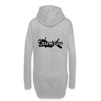 Plongée Lunettes de plongée Au centre de l’écriture - Sweat-shirt à capuche long Femme - gris chiné - Dos