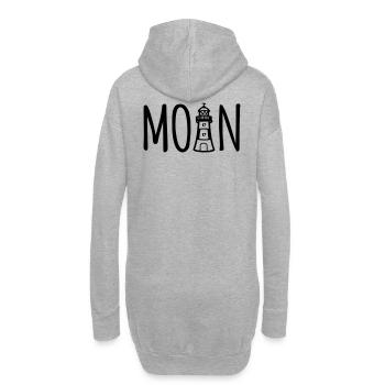 Moin Leuchtturm Norden Hamburg Norddeutschland - Hoodie-Kleid - Grau meliert - Hinten