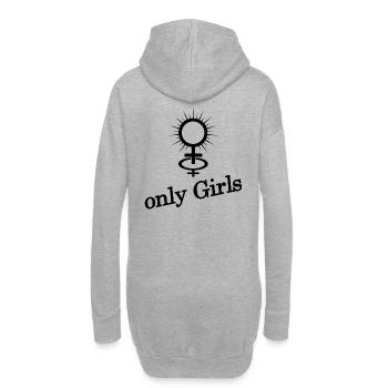 Lesbische Domina Symbol - Hoodie-Kleid - Grau meliert - Hinten