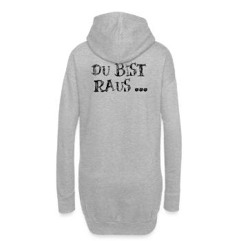 Du bist raus - Hoodie-Kleid - Grau meliert - Hinten