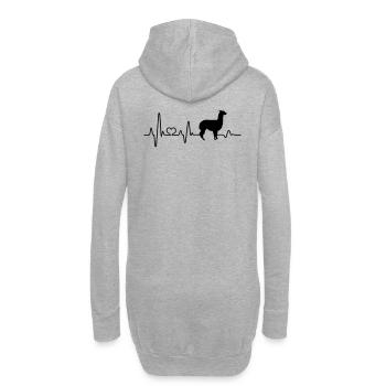 Alpaga rythmes alpagas élevage d’alpagas - Sweat-shirt à capuche long Femme - gris chiné - Dos