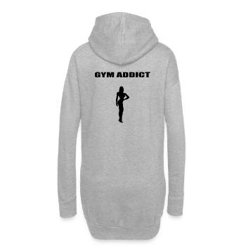 Gym Addict Bodybuilding Woman Edition Schwarz - Hoodie-Kleid - Grau meliert - Hinten