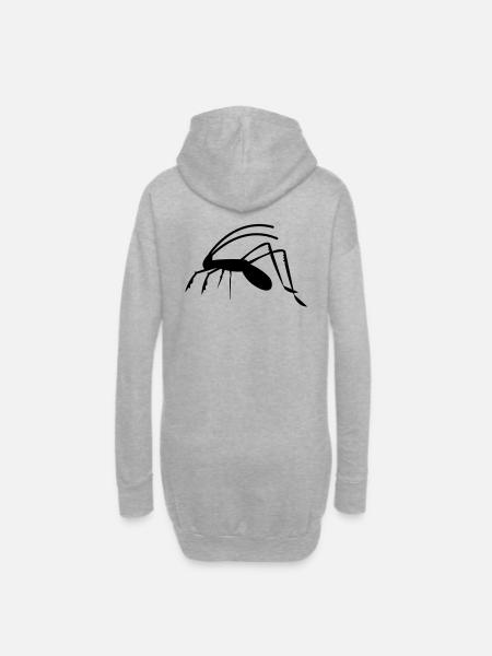 Heuschrecke weta Cricket Insektenfühler gruselig! - Hoodie-Kleid - Grau meliert