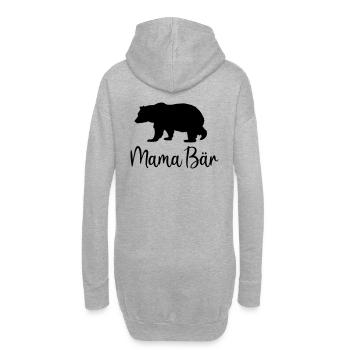 Mama Bär Beste Mutter Muttertag Geschenk Eltern - Hoodie-Kleid - Grau meliert - Hinten