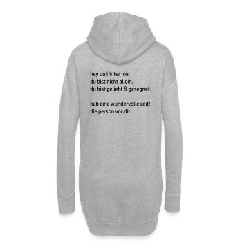 hey du hinter mir by csDesign - Hoodie-Kleid - Grau meliert - Hinten