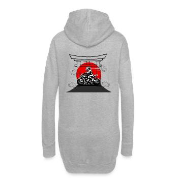 Rising Sun Naked - Monarca Design - Hoodie-Kleid - Grau meliert - Hinten