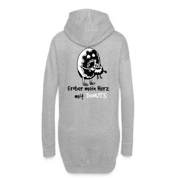 Erober mein Herz mit Donuts Fantasy Kinder Spaß - Hoodie-Kleid - Grau meliert - Hinten