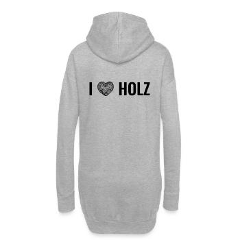 Holz Wald Forstwirt Heimwerker Schreiner Tischler - Hoodie-Kleid - Grau meliert - Hinten