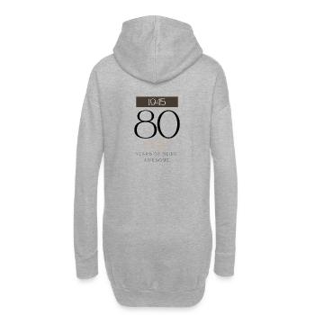 80 Geburtstag years of being awesome 1945 Geschenk - Hoodie-Kleid - Grau meliert - Hinten