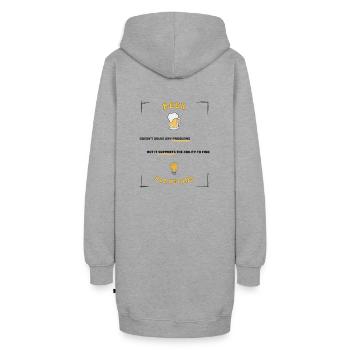 Lustiges Geschenk für alle Bier Liebhaber - Hoodie-Kleid - Grau meliert - Hinten