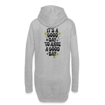It's a good day to have a good day Spruch Peace - Hoodie-Kleid - Grau meliert - Hinten