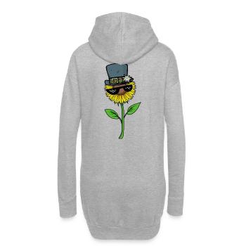 Sonnenblume Sonnenbrille lustige Bilder witzig - Hoodie-Kleid - Grau meliert - Hinten