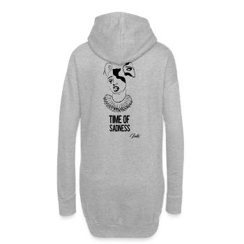 Zeit der Traurigkeit - Hoodie-Kleid - Grau meliert - Hinten
