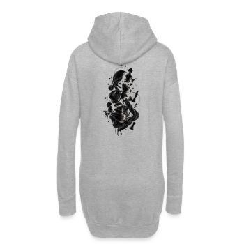 Art des échecs - Roi brisé épique & Échiquier - - Sweat-shirt à capuche long Femme - gris chiné - Dos