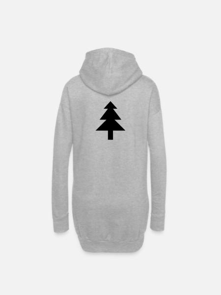 Tree - Hoodie Dress - heather grey