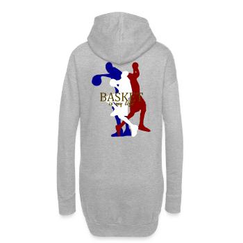 basket is my life - Hoodie Dress - heather grey - Back