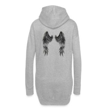 Angel wings t-shirt gift idea - Hoodie Dress - heather grey - Back