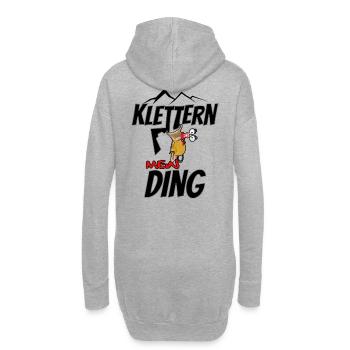 Klettern mein Ding - Hoodie-Kleid - Grau meliert - Hinten
