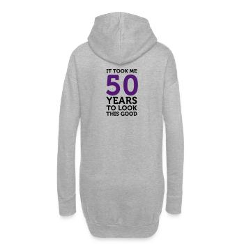 Es hat 50 Jahre gedauert, um so gut auszusehen! - Hoodie-Kleid - Grau meliert - Hinten