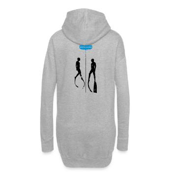 Never Alone Bifins - Hoodie-Kleid - Grau meliert - Hinten