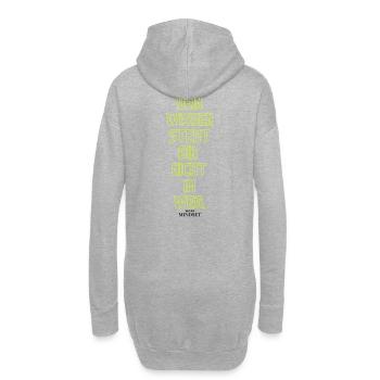 Dein Wissen Steht Dir Nicht Im Weg - Hoodie-Kleid - Grau meliert - Hinten