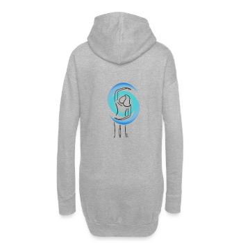 Do in blue - Hoodie-Kleid - Grau meliert - Hinten