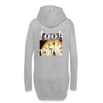 Schauen Sie auf die Zeit - Hoodie-Kleid - Grau meliert - Hinten