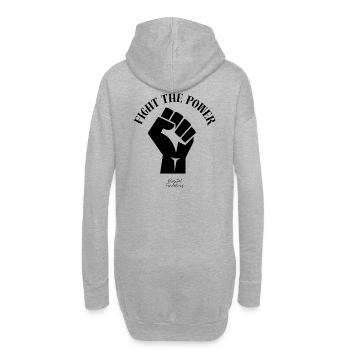 fight the power - Sweat-shirt à capuche long Femme - gris chiné - Dos