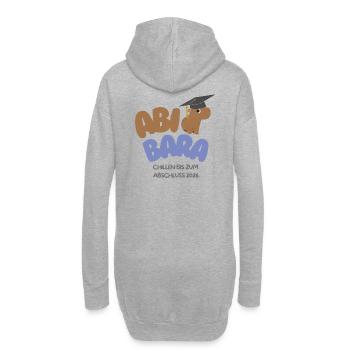 AbiBara 2026 Chillen bis zum Abschluss  - Hoodie-Kleid - Grau meliert - Hinten