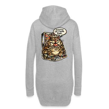 Health Freak - Hoodie-Kleid - Grau meliert - Hinten
