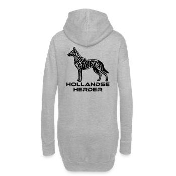 516 Hollandse Herder - Hoodie-Kleid - Grau meliert - Hinten