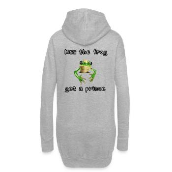 Embrassez la grenouille - obtenez une princesse - Sweat-shirt à capuche long Femme - gris chiné - Dos