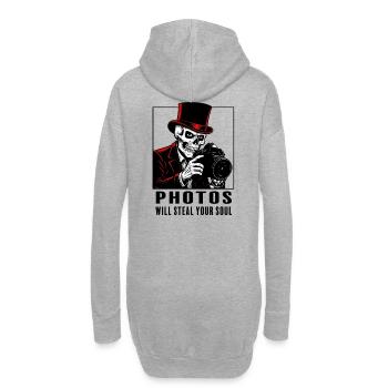 photos_steal_soul_black - Hoodie-Kleid - Grau meliert - Hinten